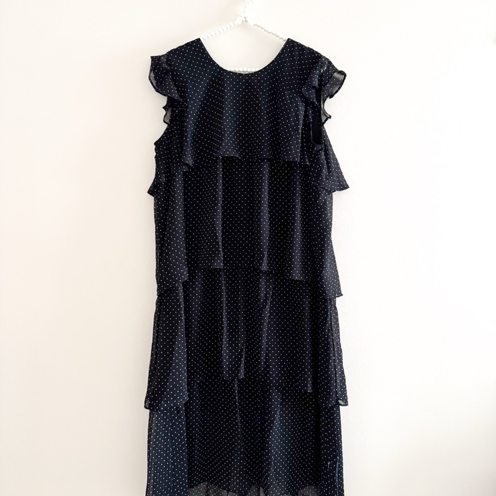 NWT Who What Wear Polka Dot Tiered Dress - Picture 3 of 7